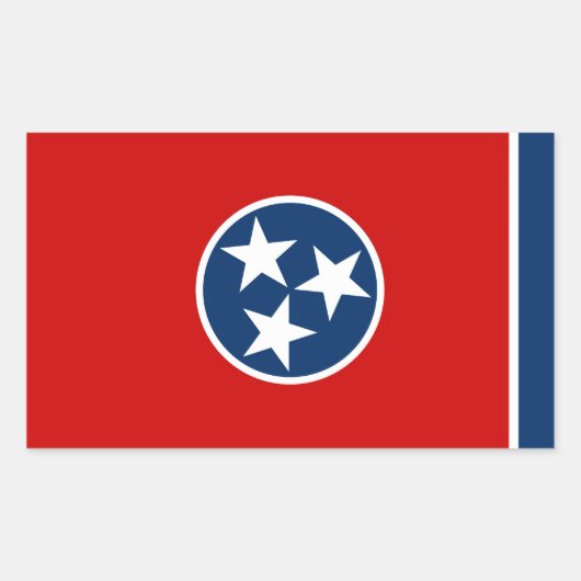 Staatsflagge von Tennessee Rechteckiger Aufkleber (Vorderseite)