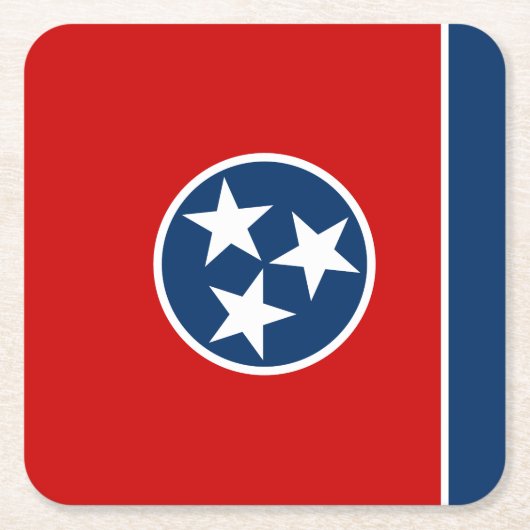 Staatsflagge von Tennessee Rechteckiger Pappuntersetzer (Vorderseite)