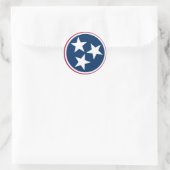 Staatsflagge von Tennessee Runder Aufkleber (Tasche)