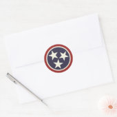 Staatsflagge von Tennessee Runder Aufkleber (Umschlag)