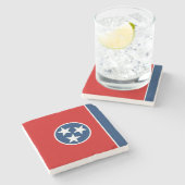 Staatsflagge von Tennessee Steinuntersetzer (Seitenansicht)