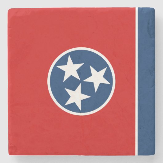 Staatsflagge von Tennessee Steinuntersetzer (Vorderseite)
