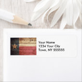 Staatsflagge von Texas auf Altholzkörnern (Insitu)