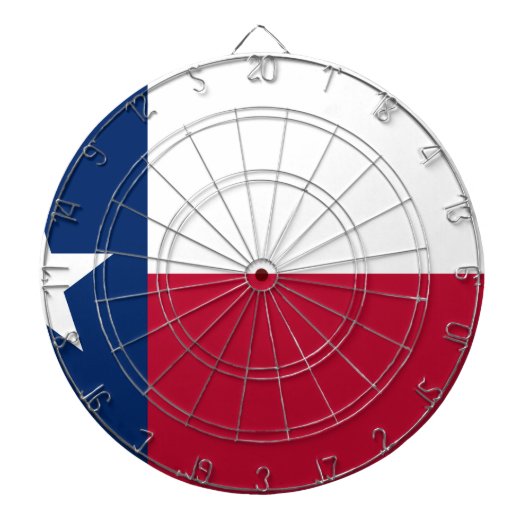 Staatsflagge von Texas Dartscheibe (vorne)