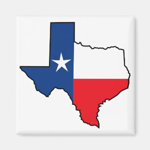 Staatsflagge von Texas Magnet