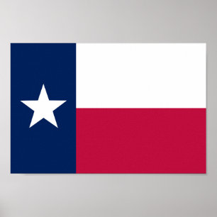 Staatsflagge von Texas Poster