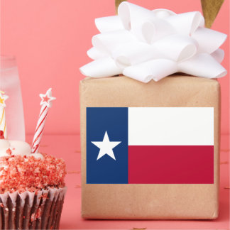 Staatsflagge von Texas Rechteckiger Aufkleber