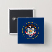 Staatsflagge von Utah Button (Vorne & Hinten)