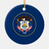 Staatsflagge von Utah Keramik Ornament (Vorne)