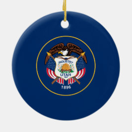 Staatsflagge von Utah Keramik Ornament