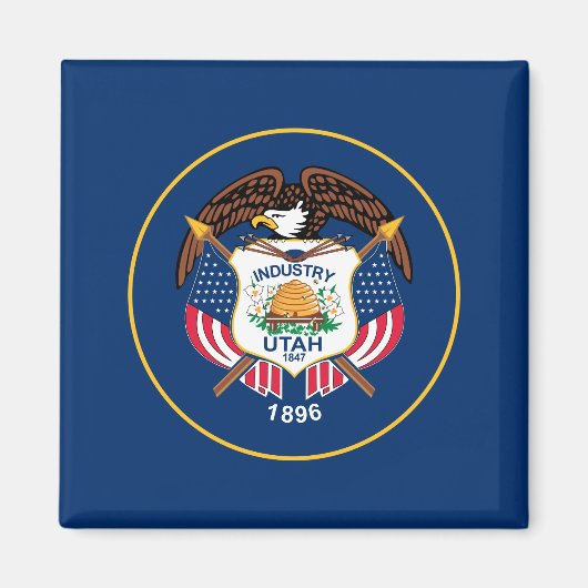 Staatsflagge von Utah Magnet (Vorne)