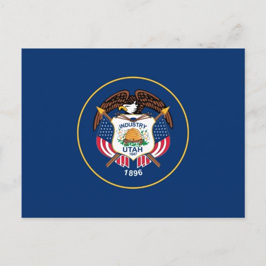 Staatsflagge von Utah Postkarte (Vorderseite)