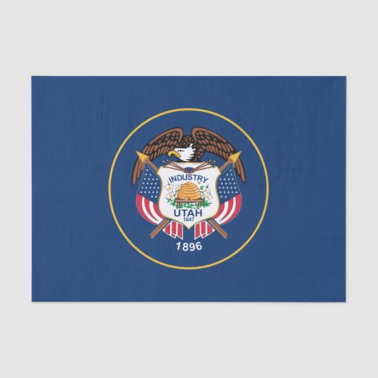 Staatsflagge von Utah Seidenpapier (Vorderseite)