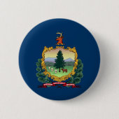Staatsflagge von Vermont Button (Vorderseite)
