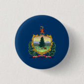 Staatsflagge von Vermont Button (Vorderseite)