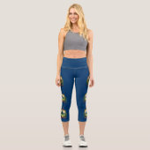Staatsflagge von Vermont Capri Leggings (Vorderseite)
