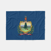 Staatsflagge von Vermont Fleecedecke (Vorderseite (Horizontal))
