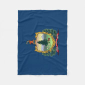 Staatsflagge von Vermont Fleecedecke (Vorderseite)
