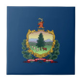 Staatsflagge von Vermont Fliese (Vorderseite)