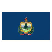 Staatsflagge von Vermont Fotodruck (Vorne)