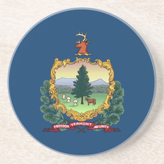 Staatsflagge von Vermont Getränkeuntersetzer (Vorne)