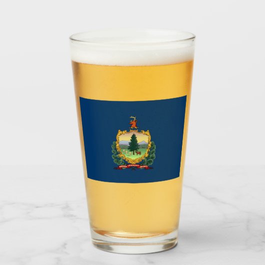 Staatsflagge von Vermont Glas (Vorne (Gefüllt))