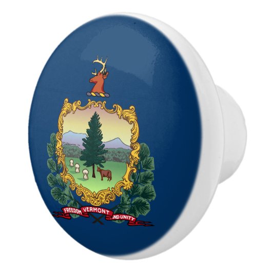 Staatsflagge von Vermont Keramikknauf (Rechts)