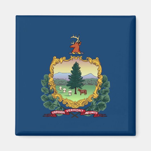 Staatsflagge von Vermont Magnet (Vorne)