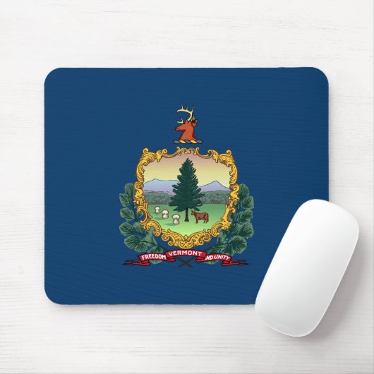 Staatsflagge von Vermont Mousepad (Mit Mouse)
