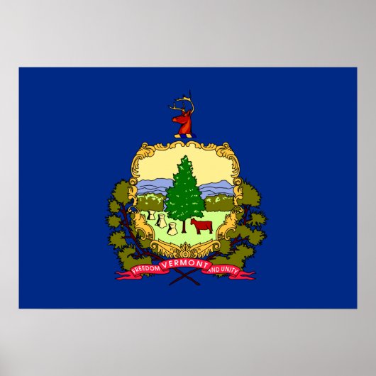 Staatsflagge von Vermont Poster (Vorne)