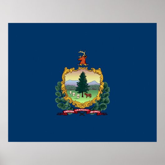 Staatsflagge von Vermont Poster (Vorne)