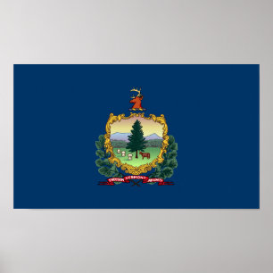 Staatsflagge von Vermont Poster