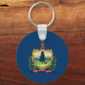 Staatsflagge von Vermont Schlüsselanhänger (Rückseite)