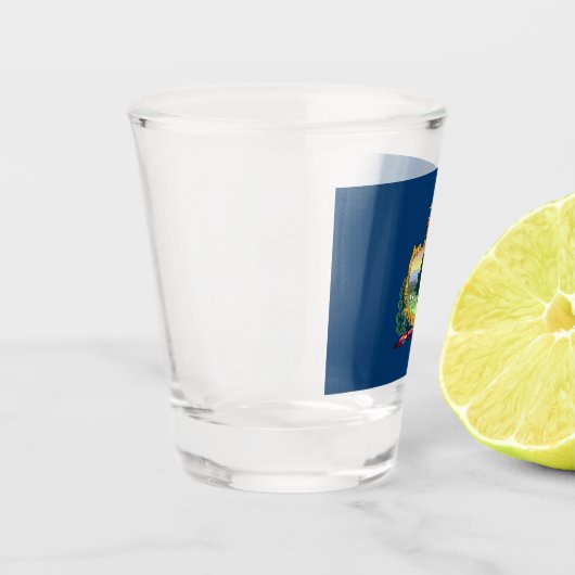 Staatsflagge von Vermont Schnapsglas (Links)