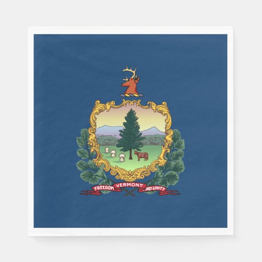 Staatsflagge von Vermont Serviette (Vorderseite)