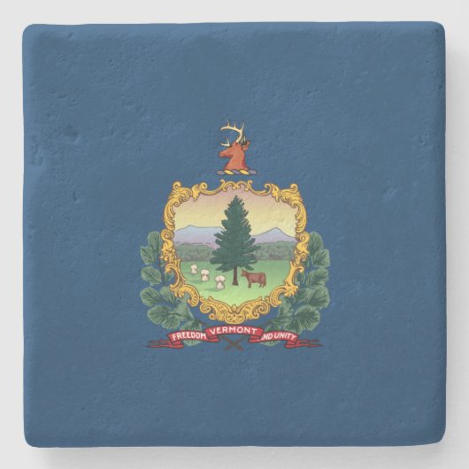 Staatsflagge von Vermont Steinuntersetzer (Vorderseite)