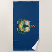 Staatsflagge von Vermont Strandtuch (Vorderseite)