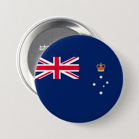 Staatsflagge von Victoria (Australien) Button (Vorne & Hinten)