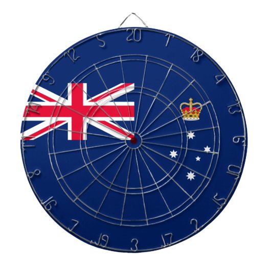 Staatsflagge von Victoria (Australien) Dartscheibe (vorne)