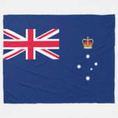 Staatsflagge von Victoria (Australien) Fleecedecke (Vorderseite (Horizontal))