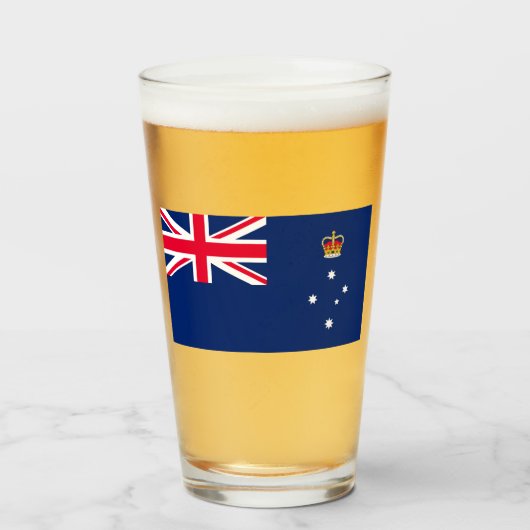 Staatsflagge von Victoria (Australien) Glas (Vorne (Gefüllt))