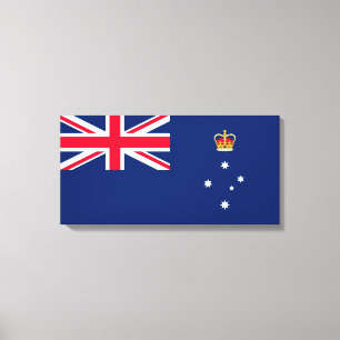 Staatsflagge von Victoria (Australien) Leinwanddruck