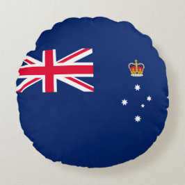 Staatsflagge von Victoria (Australien) Rundes Kissen