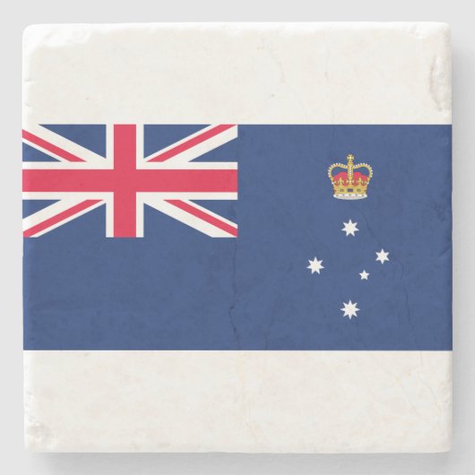 Staatsflagge von Victoria (Australien) Steinuntersetzer (Vorderseite)