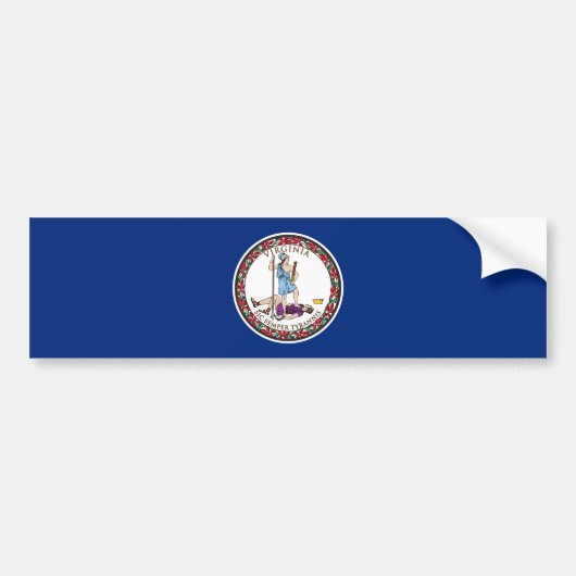 Staatsflagge von Virginia Autoaufkleber (Vorne)