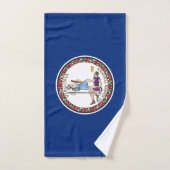Staatsflagge von Virginia Badhandtuch Set (Handtuch)