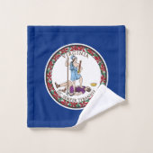 Staatsflagge von Virginia Badhandtuch Set (Waschlappen)