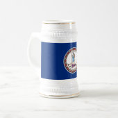 Staatsflagge von Virginia Bierglas (Vorderseite Links)