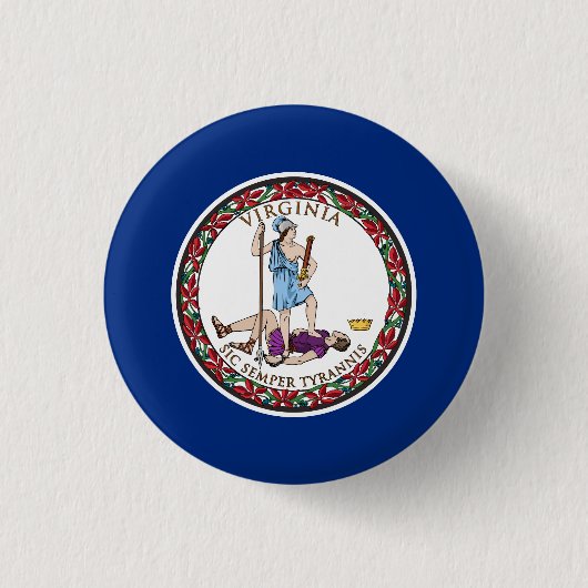 Staatsflagge von Virginia Button (Vorderseite)