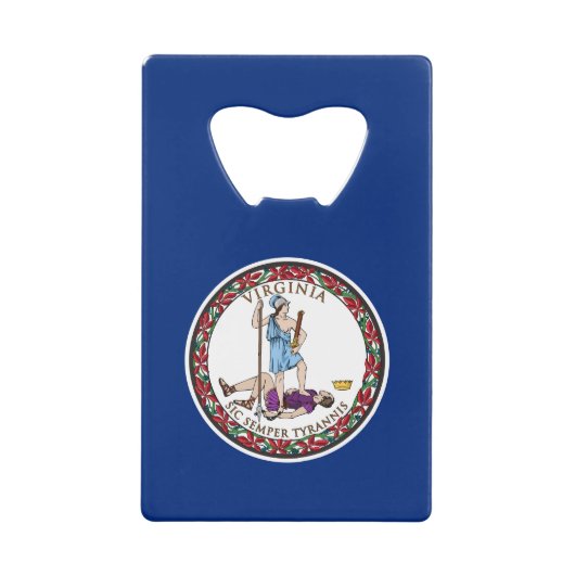 Staatsflagge von Virginia Geldbeutel Flaschenöffner (Vorderseite)